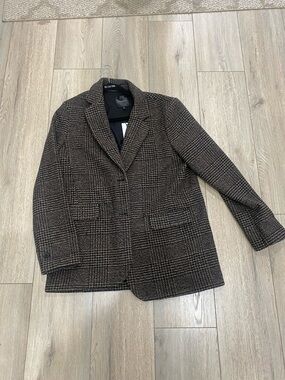 Dynamite Brown and Black Plaid Blazer